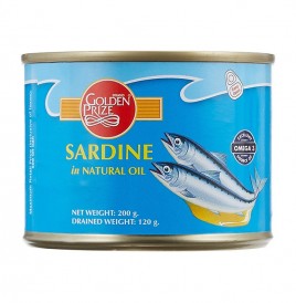 Golden Prize Sardine in Natural Oil   Tin  200 grams